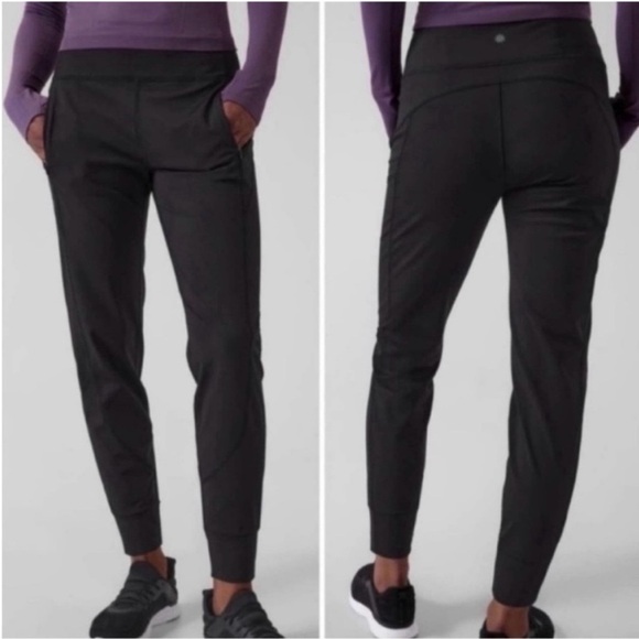 Athleta Rainier Mid Rise Joggers Black Size 3X - Picture 1 of 14